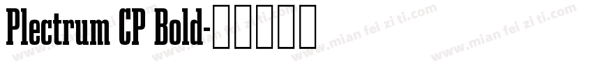 Plectrum CP Bold字体转换